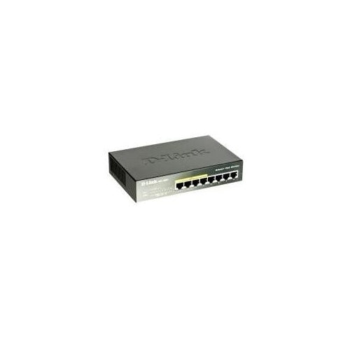 D-Link DGS-1008P 8-Port PoE Gigabit Desktop Switch - Switch - nicht verwaltet - 8 x 10/100/1000 - Desktop - PoE (DGS-1008P/E) afbeelding 1