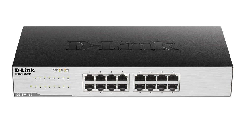 D-Link GO-SW-16G - Switch - nicht verwaltet - 16 x 10/100/1000 - Desktop (GO-SW-16G/E) afbeelding 1