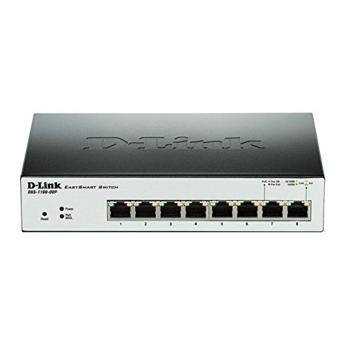 D-Link EasySmart Switch DGS-1100-08P - Switch - managed - 8 x 10/100/1000 (PoE) - Desktop - PoE (DGS-1100-08P) afbeelding 2