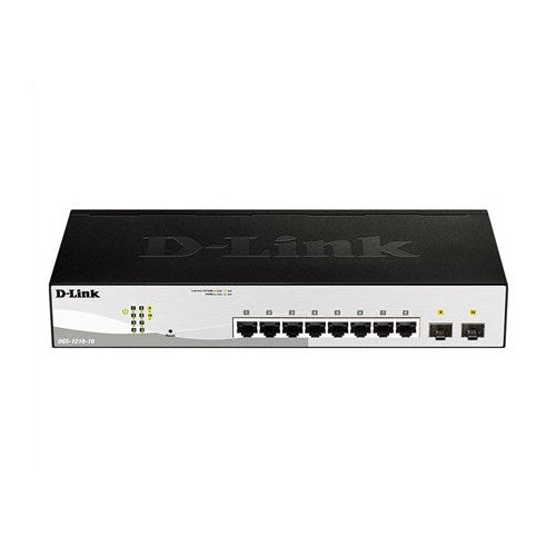 D-Link DGS 1210-10 - Switch - Smart - 8 x 10/100/1000 + 2 x Gigabit SFP - Desktop, an Rack montierbar afbeelding 3