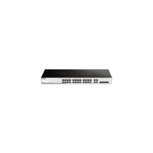 D-Link Web Smart DGS-1210-28 - Switch - managed - 24 x 10/100/1000 + 4 x Gigabit SFP - Desktop, an Rack montierbar (DGS-1210-28/E) afbeelding 1