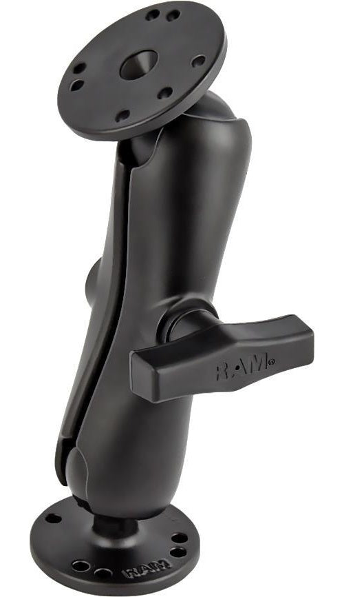 RAM Mounts Aufbau-Set - 2x runde Basisplatte (AMPS), mittlerer Verbindungsarm, C-Kugel (1.5" ) (RAM-101U) (RAM-101U) afbeelding 1
