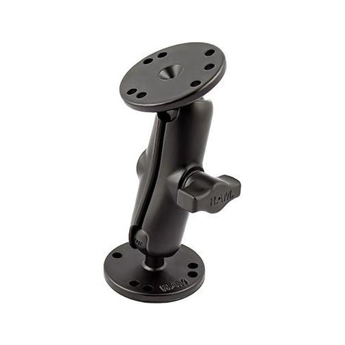 RAM Mounts Aufbau-Set - B-Kugel (1" ), 2x runde Basisplatten (AMPS), mittlerer Verbindungsarm (RAM-B-101U) afbeelding 1