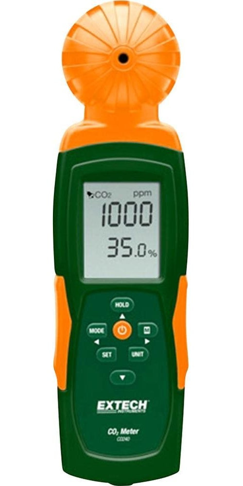 Extech Kohlendioxid-Messgerät CO240 0 bis 9999 ppm mit Temperaturmessfunktion, mit USB-Schnittstelle, mit Datenloggerfun (CO240) afbeelding 1