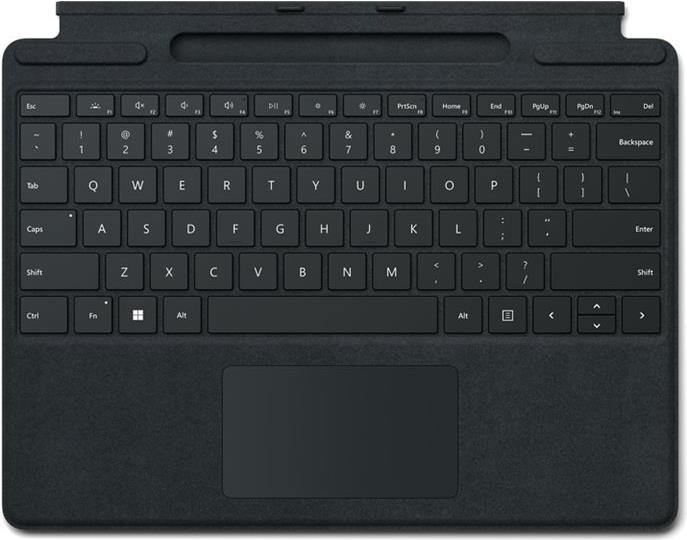 Microsoft Surface Pro Signature Keyboard - with Trackpad and Charging Cradle - QWERTY - Black - for Surface Pro 8, Pro 9 (8XB-00141)