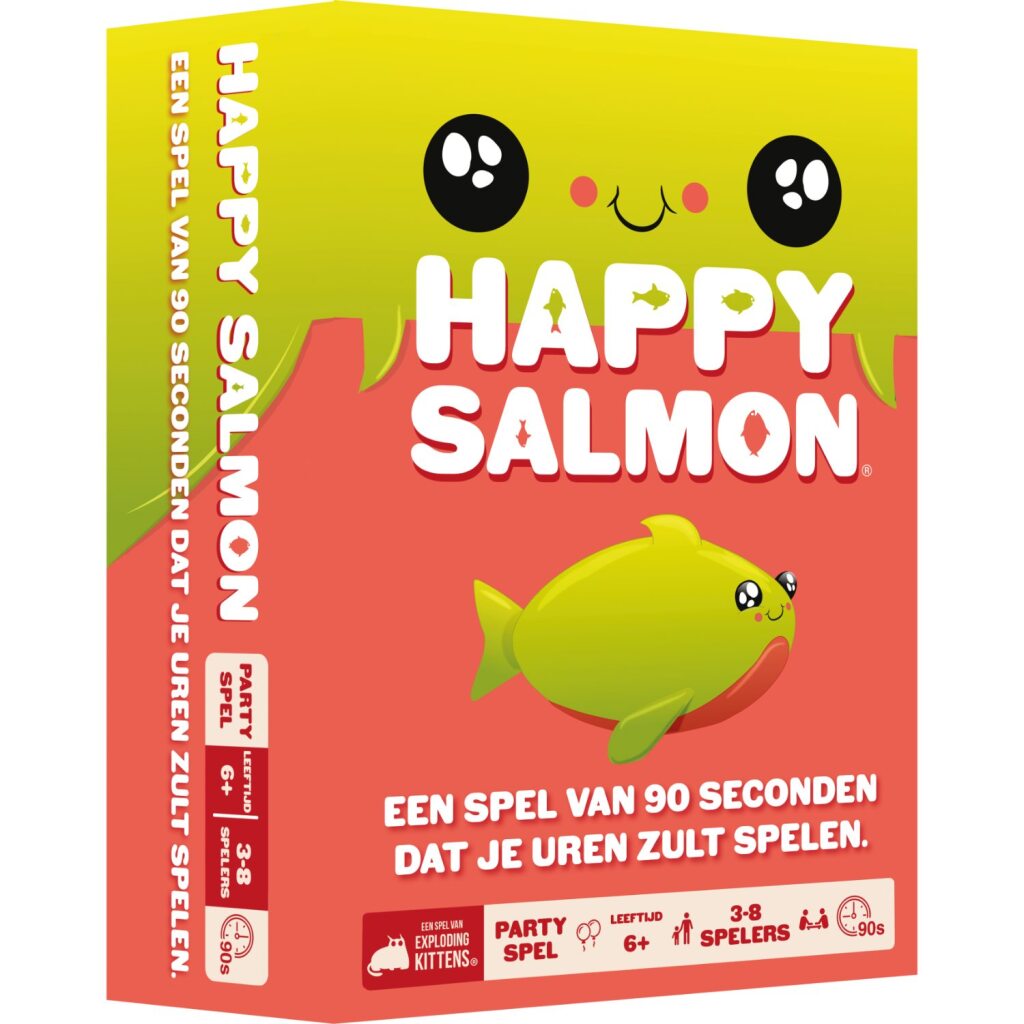 Exploding Kittens Happy Salmon Party Game for 3-8 Players Aged 6+