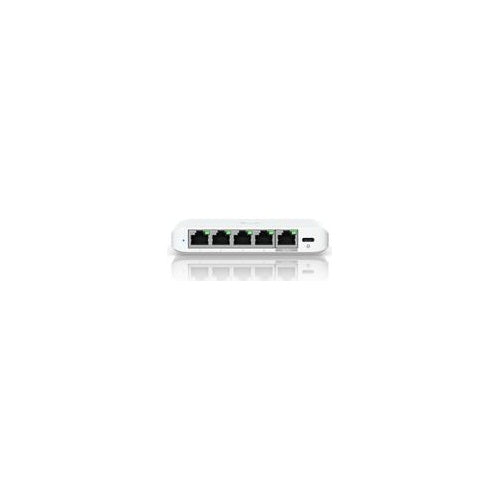 Ubiquiti UniFi Switch Flex Mini 2,5G - Switch - L2+ - managed - 4 x 2,5GBase-T + 1 x 2,5GBase-T (PoE) - Desktop - PoE (USW-FLEX-2.5G-5) afbeelding 1