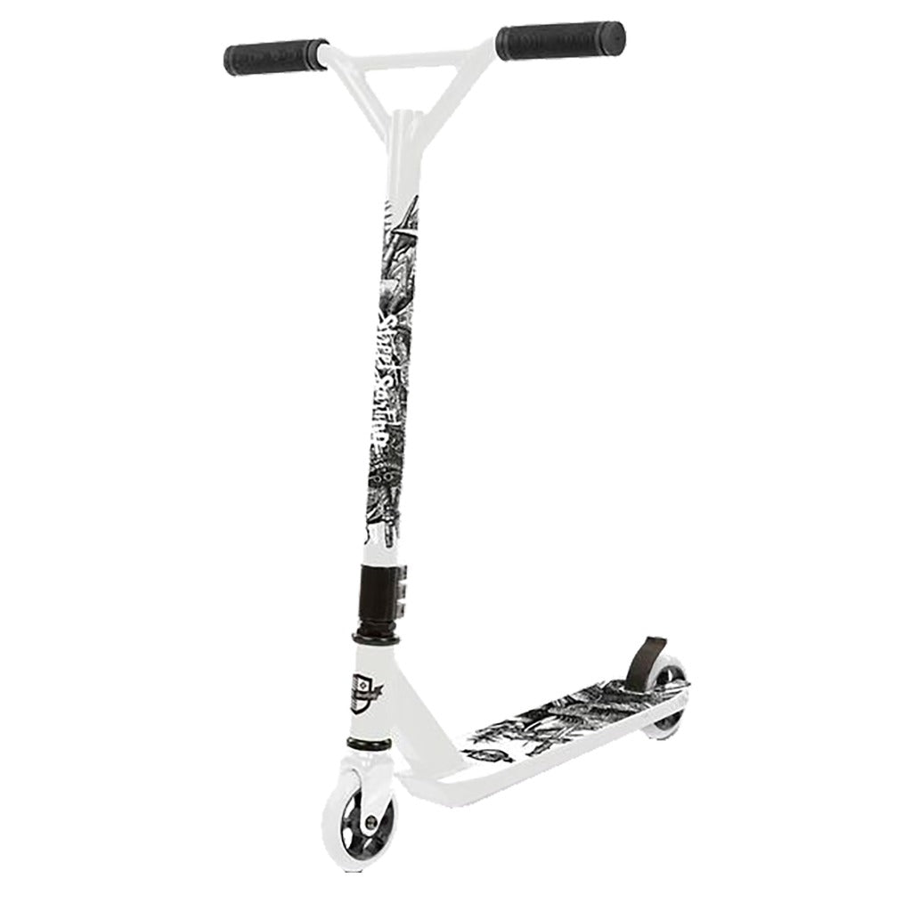 Street Surfing Torpedo Armour Aluminium Scooter White/Black - Freestyle Trick Scooter