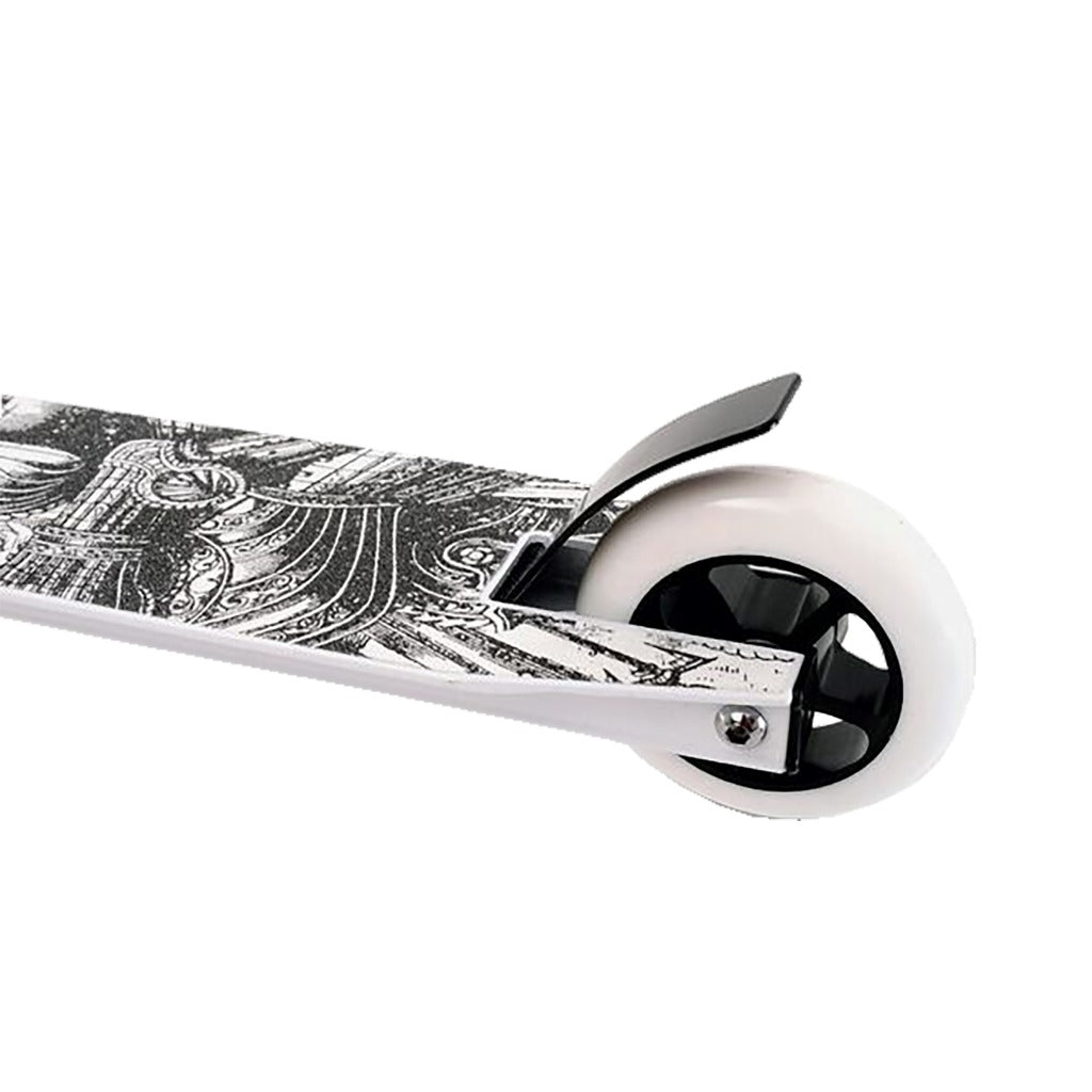 Street Surfing Torpedo Armour Aluminium Scooter White/Black - Freestyle Trick Scooter