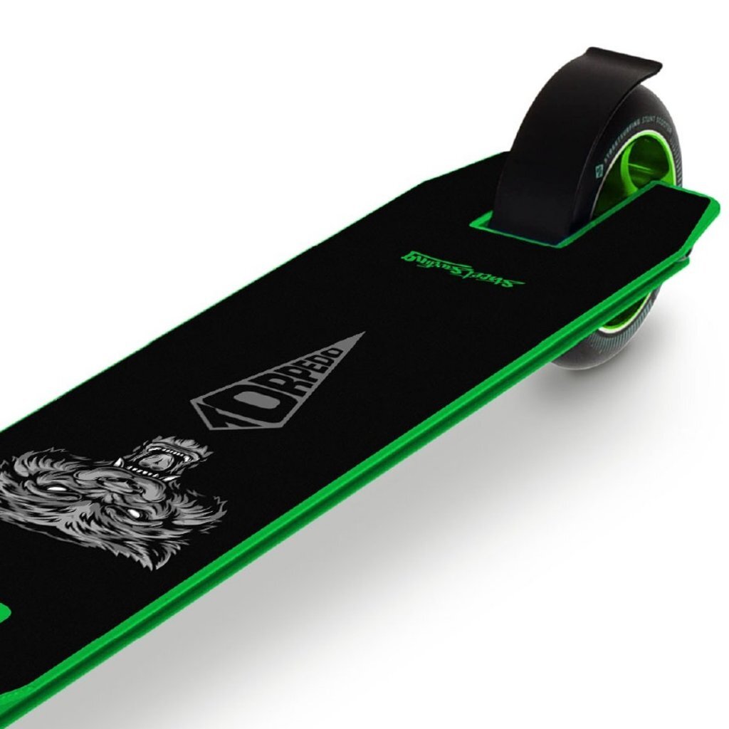 Street Surfing Stunt Scooter Torpedo Hunt Groen/Zwart