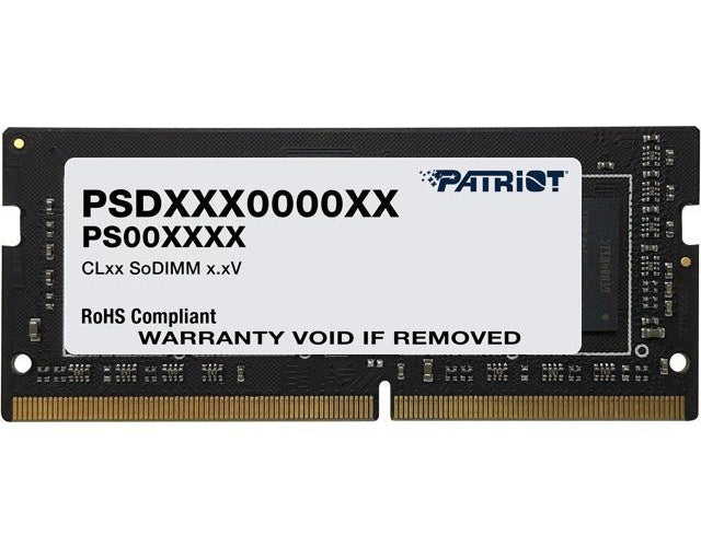 Patriot | DDR4 Memory PSD416G32002S 16GB 3200MHz 1.2V | SO-DIMM 260-Pin - Unbuffered Non-ECC afbeelding 1