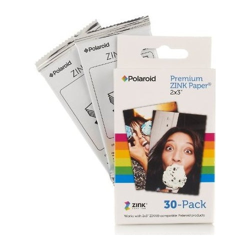 Polaroid Premium ZINK Paper - Selbstklebendes Fotopapier - weiß - 5,08 x 7,62 mm 30 Blatt - für Polaroid Snap Instant (555163) afbeelding 1