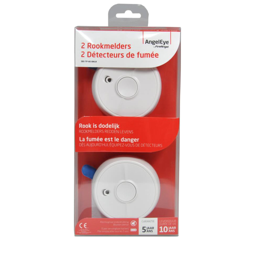 AngelEye Angel Eye Smoke Detector Sb5-tp-ae - Optical - 9V Battery - 2 Pack