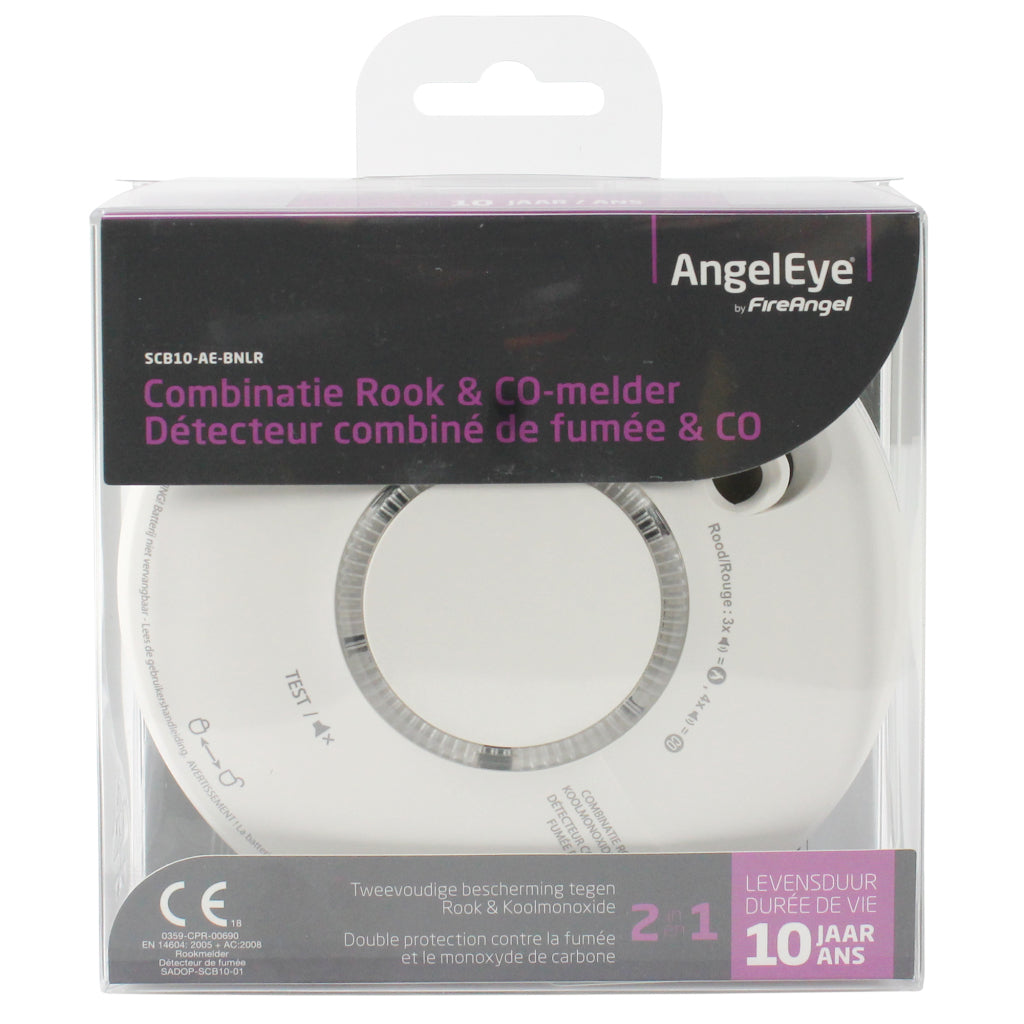 AngelEye Angel Eye Smoke and CO Detector Scb10 - Optical - 10-Year Lifespan