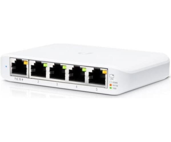 Ubiquiti UniFi Switch USW Flex Mini - Switch - Smart - 4 x 10/100/1000 + 1 x 10/100/1000 (PoE+) - Desktop - PoE+ afbeelding 1