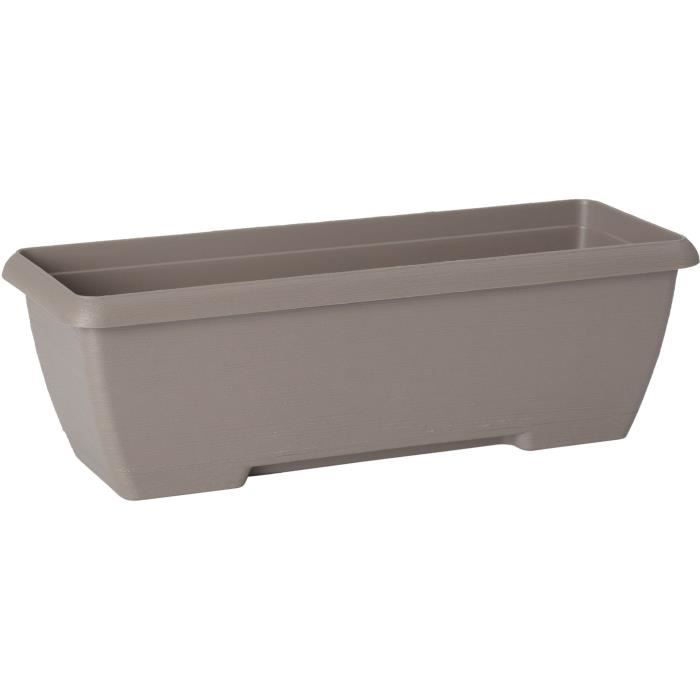 GARDEN ID Planter - Teramo - Taupe 60 cm - Integrated Water Reservoir - 100% Recycled