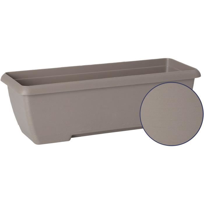 GARDEN ID Planter - Teramo - Taupe 60 cm - Integrated Water Reservoir - 100% Recycled