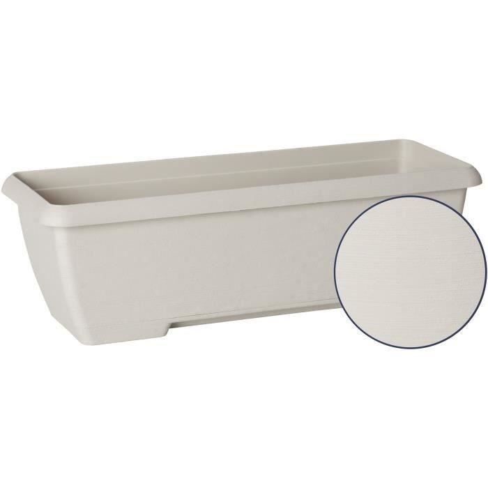 GARDEN ID Planter - Teramo - White 60 cm - Integrated Water Reservoir - Recycled