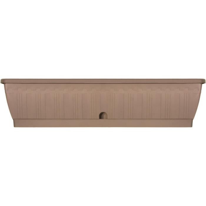 GARDEN ID Planter - Terraflor - Taupe 80 cm - Water Reservoir - 100% Recycled
