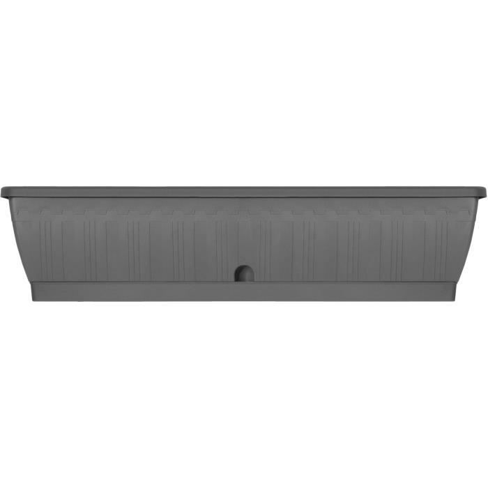 GARDEN ID Planter - Terraflor - Anthracite 80 cm - Water Reservoir - 100% Recycled