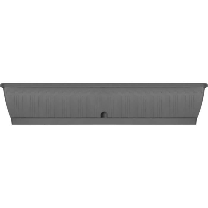 GARDEN ID Planter - Terraflor - Anthracite 100 cm - Water Reservoir - 100% Recycled