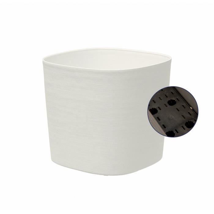 GARDEN ID Respect Planter with Water Reservoir - White 25 x 25 cm - 100% recyclable