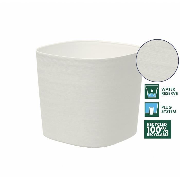 GARDEN ID Respect Pot with Water Reservoir - White 30 x 30 cm - 100% recyclable