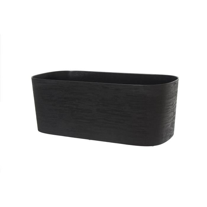 GARDEN ID Planter with Water Reservoir - Black-Anthracite 50 x 17 cm - 100% Recycled