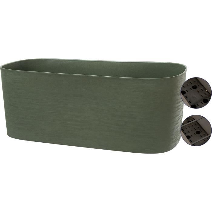 GARDEN ID XL Planter with Water Reservoir - Respect - Grey-green 80 x 38 cm - 100% Recycled