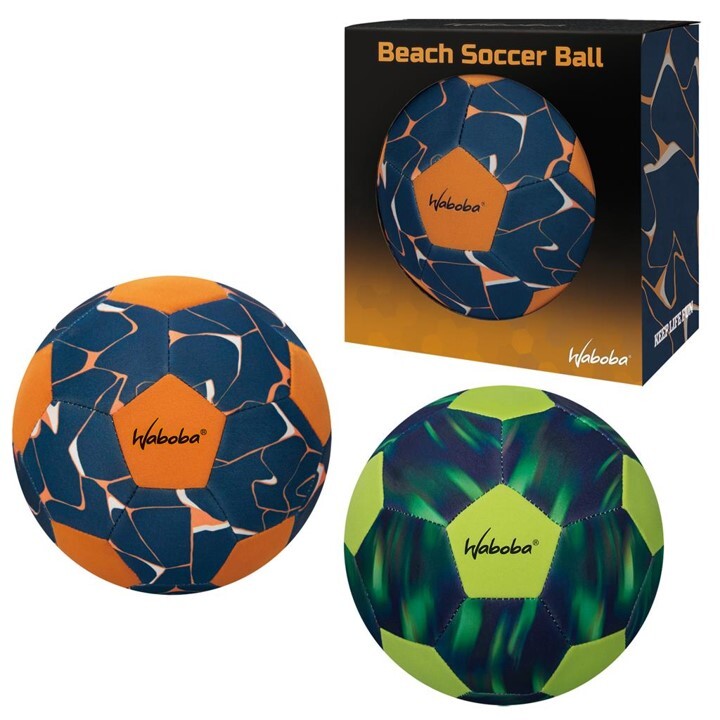 Waboba Neoprene Beach Football Size 5 Green/Orange - For Ages 6+