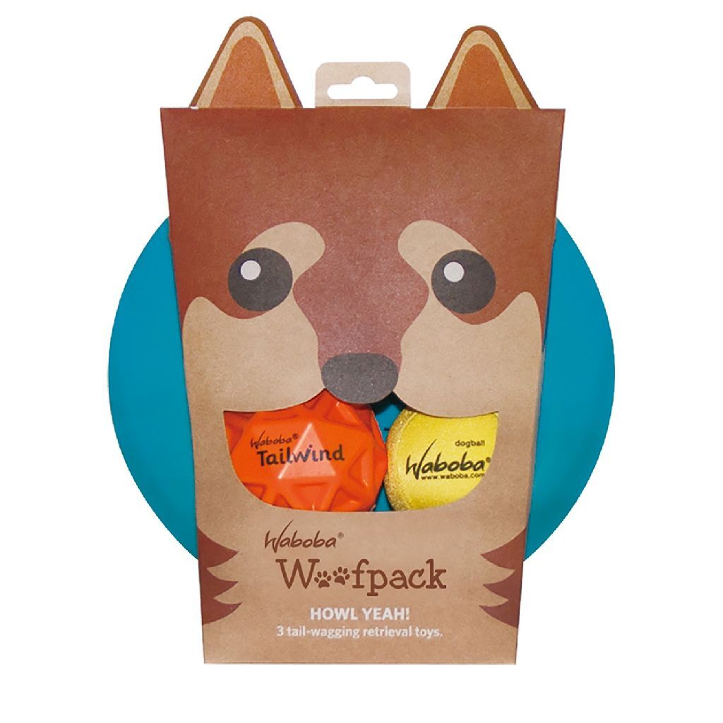 Waboba Woofpack - Set of 3 Dog Toys for Fetching
