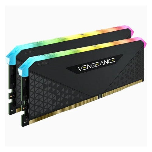 CORSAIR Vengeance RGB RS - DDR4 - Kit - 32 GB: 2 x 16 GB - DIMM 288-PIN - 3200 MHz / PC4-25600 - CL16 - 1.35 V - ungepuffert - non-ECC - Schwarz afbeelding 2
