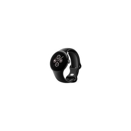 Google Pixel Watch 2 - Matte black aluminum - intelligente Uhr mit Active Armband - Flouroelastomer - Obsidian - Bandgröße: S/L - 32 GB - Wi-Fi, NFC, Bluetooth - 31 g (GA05029-DE) afbeelding 1