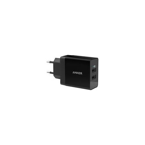 ANKER 24W wall charger 2-Port EU Black (A2021L11) afbeelding 1