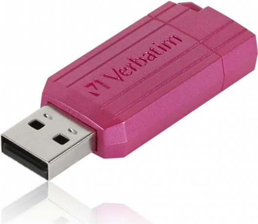 Verbatim PinStripe USB Stick - 128 GB - USB Type-A 2.0 - Pink