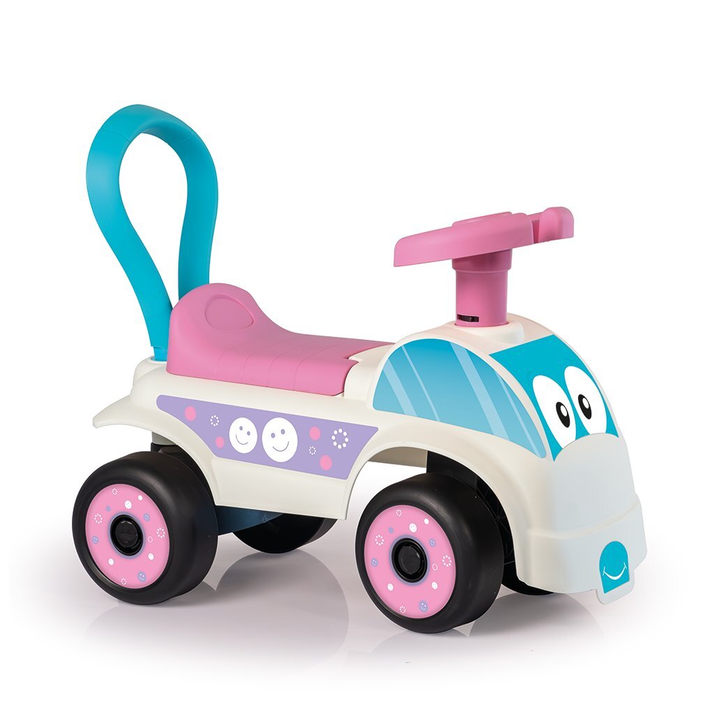 Dolu Ride-on Car Pink/White 48x21x37 cm - Fun Foot-to-Floor Car for Ages 1+