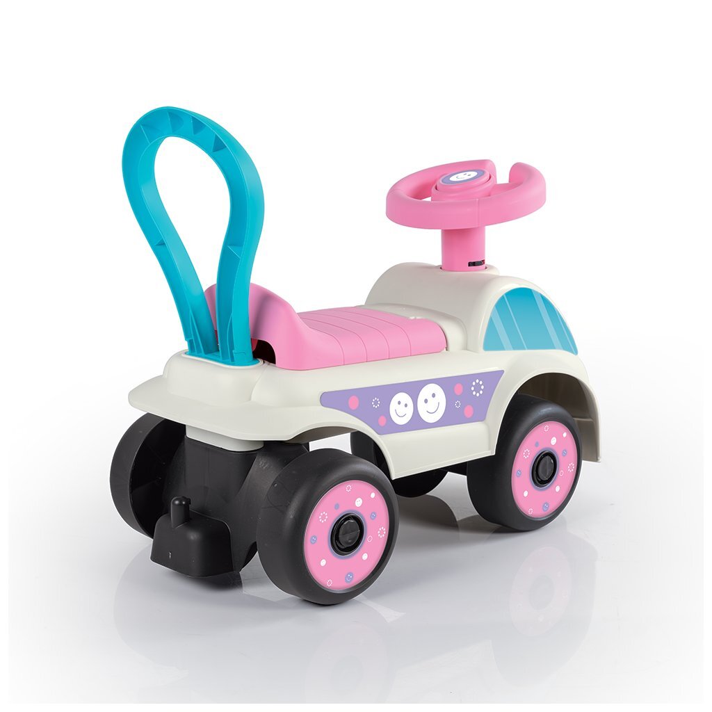 Dolu Ride-on Car Pink/White 48x21x37 cm - Fun Foot-to-Floor Car for Ages 1+