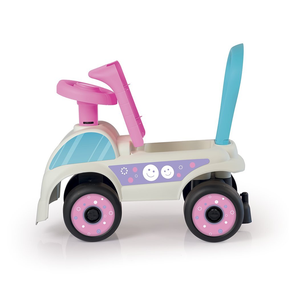 Dolu Ride-on Car Pink/White 48x21x37 cm - Fun Foot-to-Floor Car for Ages 1+