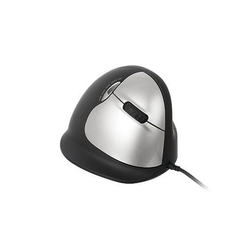 R-Go HE Mouse Ergonomische Maus, Groß (über 185mm), rechtshändig, drahtgebundenen - Maus - ergonomisch - Für Rechtshänder - 5 Tasten - kabelgebunden - USB afbeelding 1