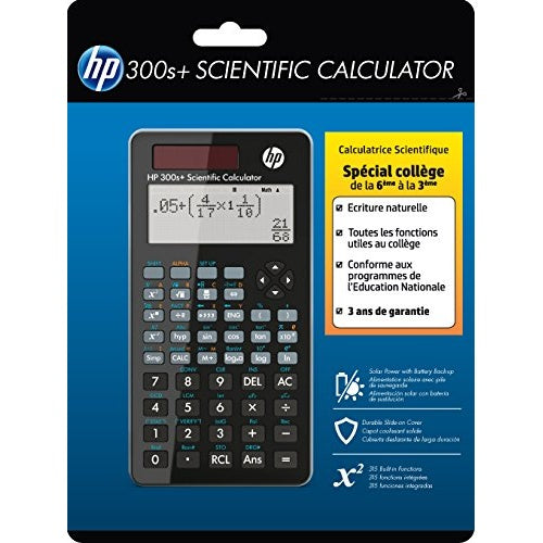 HP 300s+ - Wissenschaftlicher Taschenrechner - 15 Stellen - Solarpanel, Batterie - Schwarz (NW277AA/B1S) afbeelding 2