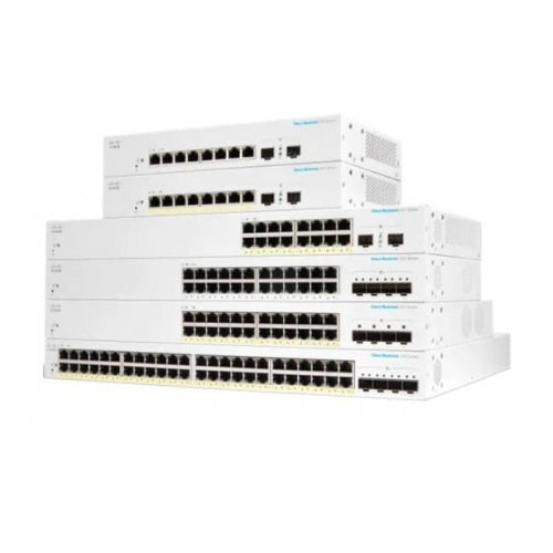 Cisco Business 220 Series CBS220-48T-4G - Switch - Smart - 48 x 10/100/1000 + 4 x Gigabit SFP (Uplink) - an Rack montierbar afbeelding 1