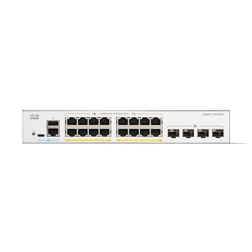 Cisco | Managed Layer 3 Switch C1300-16P-4X 16x 10/100/1000 PoE+ 120W - 4x 10Gb SFP+ | Rack Mountable afbeelding 2