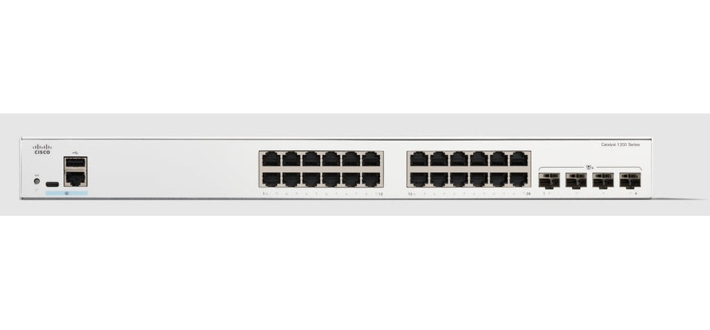 CISCO Catalyst 1200 24-Port Switch / Data-Only / 4 x 10G SFP+ Uplinks (C1200-24T-4X) afbeelding 1
