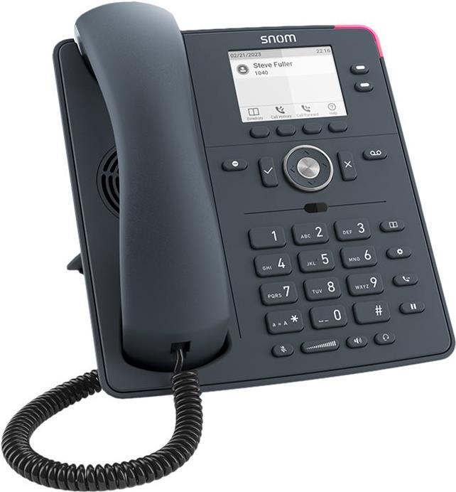 Snom D140 - IP phone - grey - wired handset - table/wall mount - Linux - 2 lines (00004651)