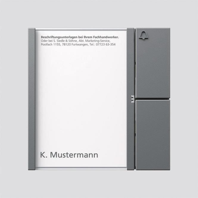 S. Siedle & Soehne Keypad Module TM 612-1 DG - Dark Grey-Glimmer 1-Gang (200038753-00)