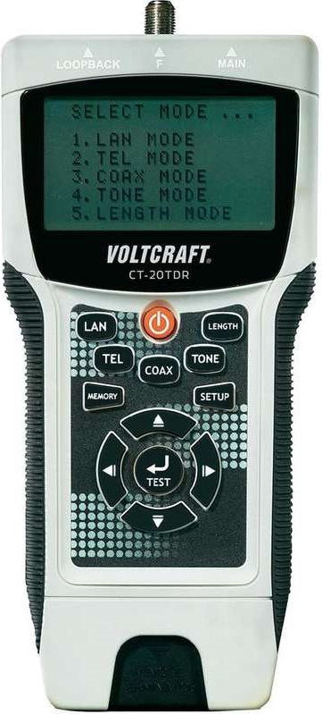 Voltcraft CT-20TDR - Cable Tester for Shielded/Unshielded Cables - CAT3, CA