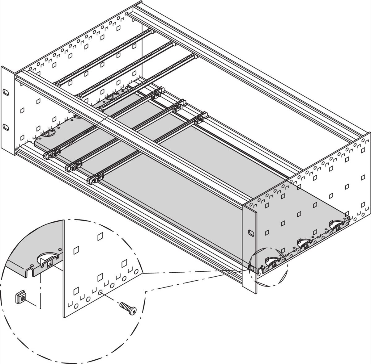 SCHROFF Mounting Plate 220D 84HP for 19-inch Cabinets