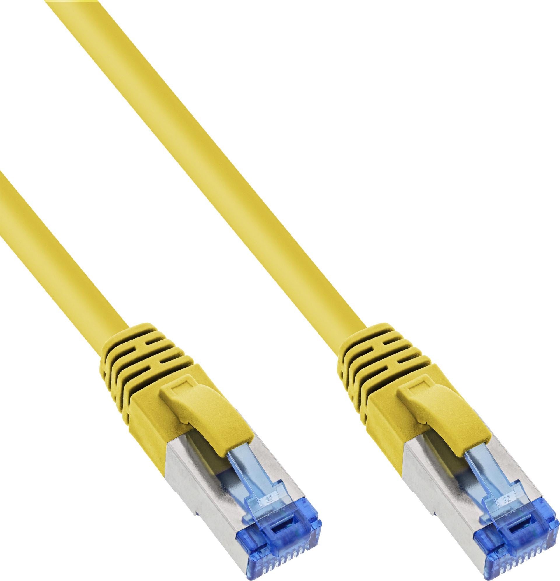 InLine 25er B-Pack Patchkabel - S/FTP (PiMf) - Cat.6A - halogenfrei - gelb - 3m (B-76803Y)