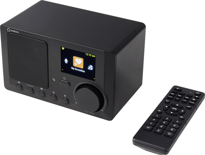 Renkforce RF-IR-MONO2 Internet Table Radio Bluetooth DLNA Remote Black RF-7191140