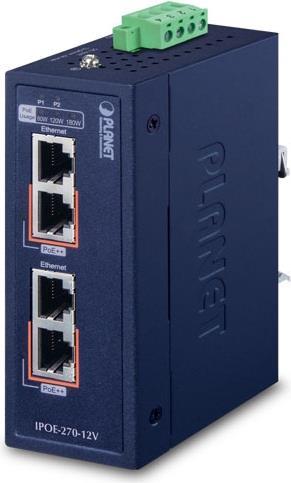 Planet IPOE-270-12V Ethernet Interface 2.5 Gigabit 5 Gigabit Gigabit Ethernet IEEE 802.3bt